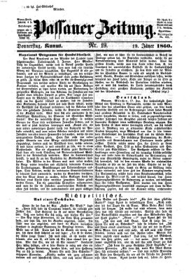 Passauer Zeitung Donnerstag 19. Januar 1860