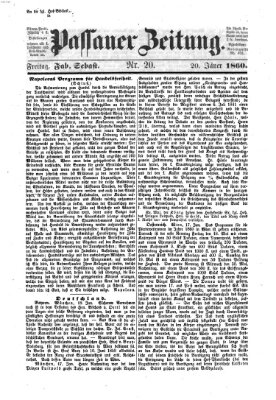 Passauer Zeitung Freitag 20. Januar 1860