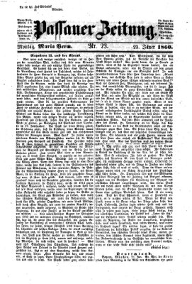 Passauer Zeitung Montag 23. Januar 1860