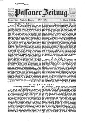 Passauer Zeitung Donnerstag 8. März 1860