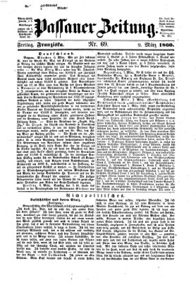 Passauer Zeitung Freitag 9. März 1860