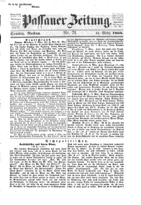 Passauer Zeitung Sonntag 11. März 1860