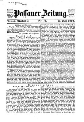 Passauer Zeitung Mittwoch 14. März 1860