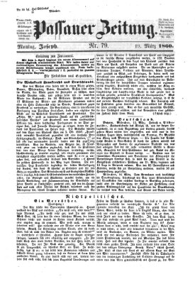 Passauer Zeitung Montag 19. März 1860