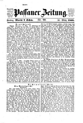 Passauer Zeitung Freitag 30. März 1860