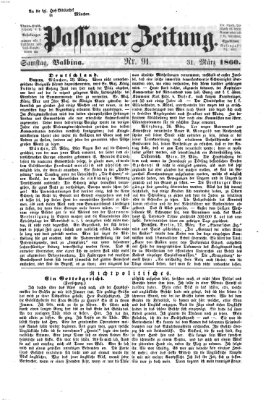 Passauer Zeitung Samstag 31. März 1860