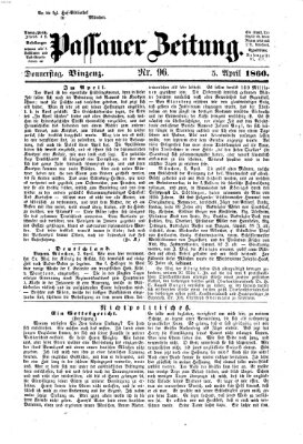 Passauer Zeitung Donnerstag 5. April 1860