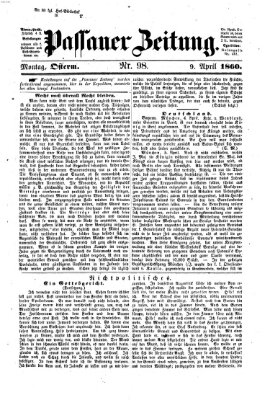 Passauer Zeitung Montag 9. April 1860