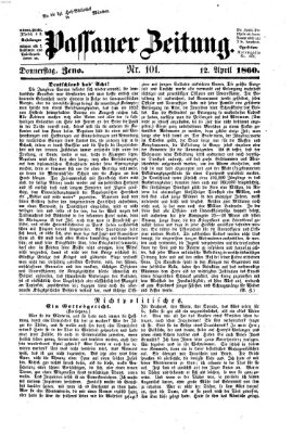 Passauer Zeitung Donnerstag 12. April 1860