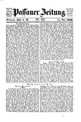 Passauer Zeitung Mittwoch 16. Mai 1860