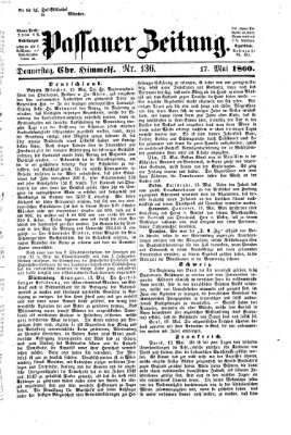 Passauer Zeitung Donnerstag 17. Mai 1860