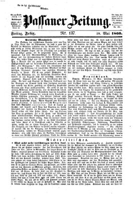 Passauer Zeitung Freitag 18. Mai 1860