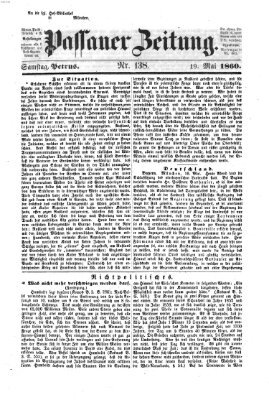 Passauer Zeitung Samstag 19. Mai 1860