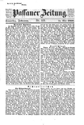 Passauer Zeitung Donnerstag 24. Mai 1860