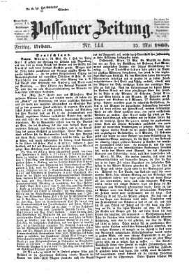 Passauer Zeitung Freitag 25. Mai 1860