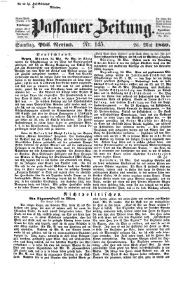 Passauer Zeitung Samstag 26. Mai 1860