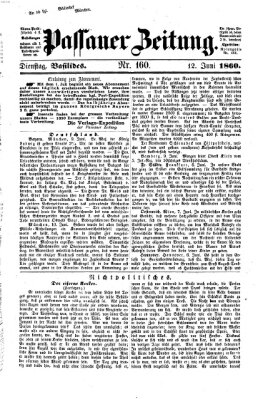 Passauer Zeitung Dienstag 12. Juni 1860