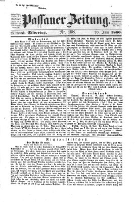 Passauer Zeitung Mittwoch 20. Juni 1860