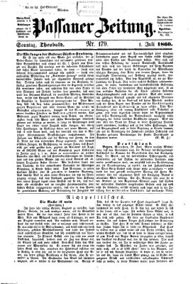 Passauer Zeitung Sonntag 1. Juli 1860