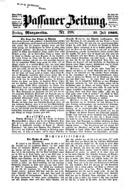 Passauer Zeitung Freitag 20. Juli 1860