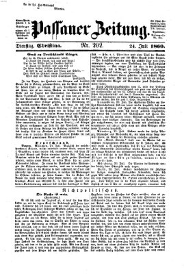 Passauer Zeitung Dienstag 24. Juli 1860