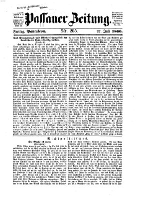 Passauer Zeitung Freitag 27. Juli 1860