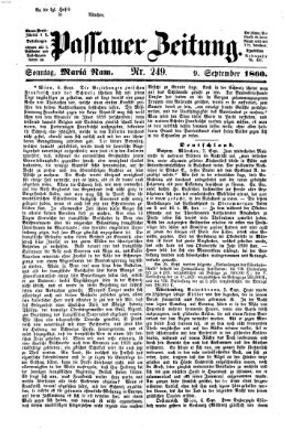 Passauer Zeitung Sonntag 9. September 1860