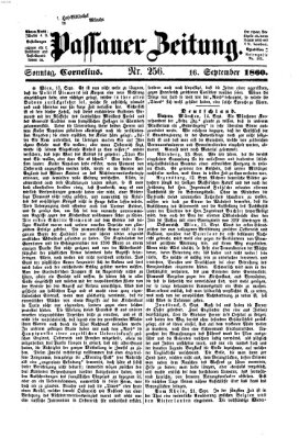 Passauer Zeitung Sonntag 16. September 1860