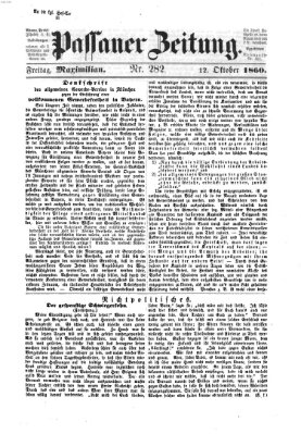 Passauer Zeitung Freitag 12. Oktober 1860