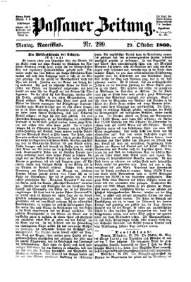 Passauer Zeitung Montag 29. Oktober 1860