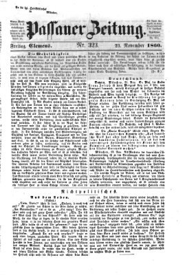 Passauer Zeitung Freitag 23. November 1860