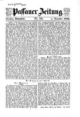 Passauer Zeitung Dienstag 11. Dezember 1860