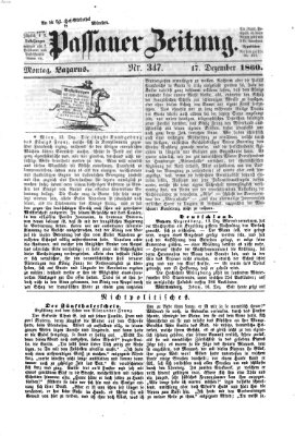 Passauer Zeitung Montag 17. Dezember 1860