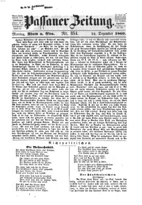 Passauer Zeitung Montag 24. Dezember 1860