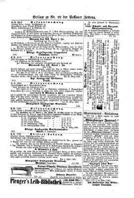 Passauer Zeitung Sonntag 1. April 1860