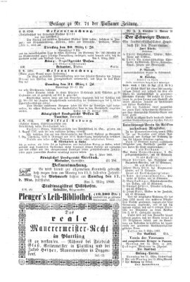 Passauer Zeitung Sonntag 11. März 1860