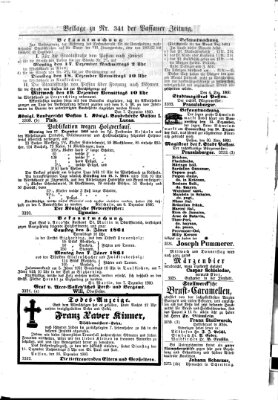 Passauer Zeitung Dienstag 11. Dezember 1860