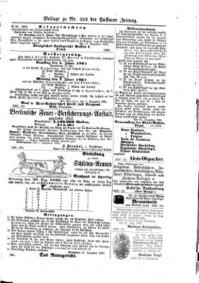 Passauer Zeitung Samstag 22. Dezember 1860