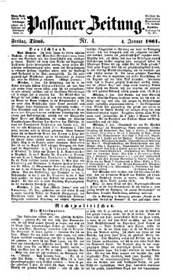 Passauer Zeitung Freitag 4. Januar 1861