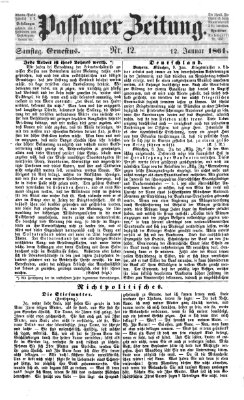 Passauer Zeitung Samstag 12. Januar 1861