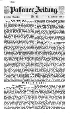 Passauer Zeitung Dienstag 5. Februar 1861