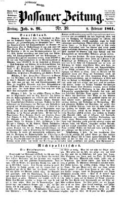 Passauer Zeitung Freitag 8. Februar 1861