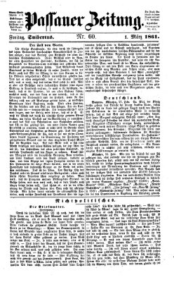 Passauer Zeitung Freitag 1. März 1861