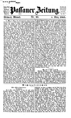 Passauer Zeitung Mittwoch 6. März 1861