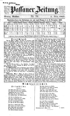 Passauer Zeitung Montag 11. März 1861