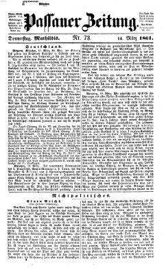 Passauer Zeitung Donnerstag 14. März 1861