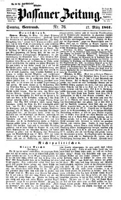 Passauer Zeitung Sonntag 17. März 1861