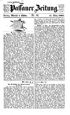 Passauer Zeitung Freitag 22. März 1861