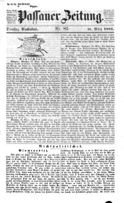 Passauer Zeitung Dienstag 26. März 1861