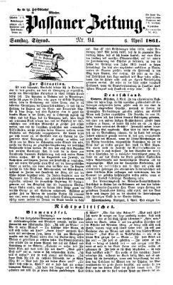 Passauer Zeitung Samstag 6. April 1861